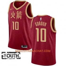 Maillot NBA Houston Rockets Eric Gordon 10 2018-19 Nike City Edition Rouge Swingman - Enfant